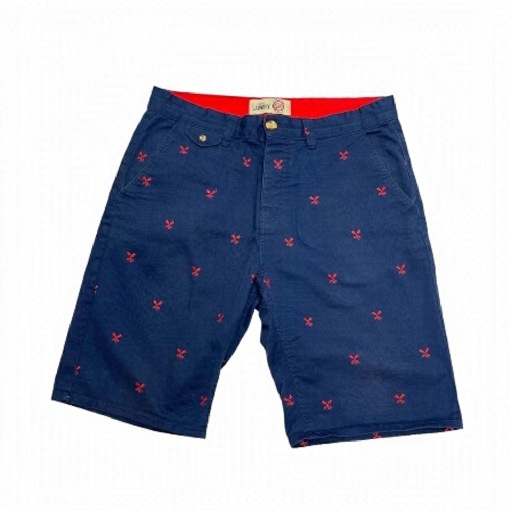 TOKYO Laundry bermuda shorts blue with red arrows pattern size Large W35